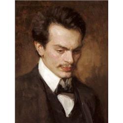 Glücklich, Simon (Bielitz, 1863 - 1943) - Fiatal férfi portréja, 1906