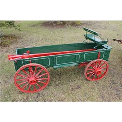 GREEN WOOD MINI HORSE DRAWN WAGON