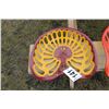 Image 1 : RED/YELLOW NO. 79 CAST IRON TRACTOR SEAT