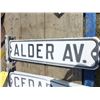 Image 1 : "ALDER AVE" METAL ROAD SIGN & BRACKET