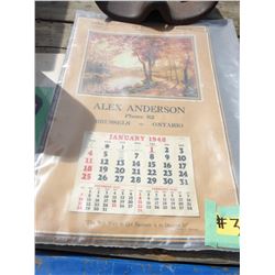 1948 ALEX ANDERSON CALENDAR