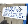 Image 1 : DAIRY AWARD OF EXCELLENCE METAL SIGN