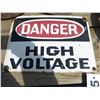 Image 1 : DANGER HIGH VOLTAGE METAL SIGN