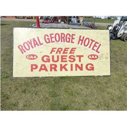 ROYAL GEORGE HOTEL WOOD SIGN