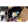 Image 2 : BOX LOT OF ELECTRONICS AND XBOX 360 STEERING WHEEL