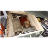 Image 2 : GREEN WOOD CRATE WITH CONTENTS