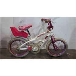 HELLO KITTY KIDS BIKE W/ DOLL CARRIER SEAT