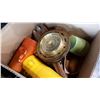 Image 2 : BOX LOT OF WOODWARS, VINTAGE CUPS, AND ASTROLOGICAL BAROMETER