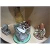 Image 2 : LOT OF EASTERN CERAMIC FIGURES, AND JADE LION, AND BANGLES WITH WICKER WRAPPED BOTTLE
