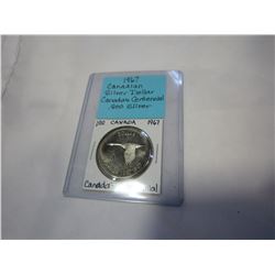 1967 CANADIAN SILVER DOLLAR .800 CANADIAN CENTENNIAL