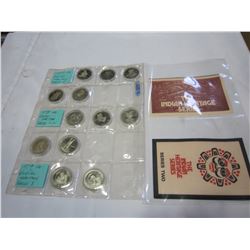 INDIAN HERITAGE SERIES COINS 1977, 1978, 1979 TWELVE COINS