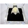 Image 2 : VINTAGE IVORY SET IN RING MARKED 925 SILVER