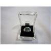 Image 1 : GREEN STONE SET IN MENS RING MARKED 925 SILVER