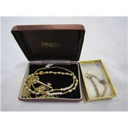 STERLING PEARL PENDANT AND OTHER PEARL JEWELERY
