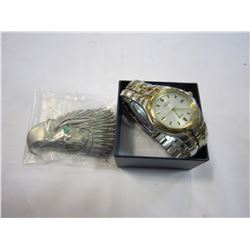 CITIZEN ECO DRIVE WATCH AND EAGLE BELT BUCKLE