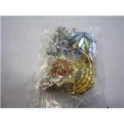 BAG OF RHINESTONE JEWELRY