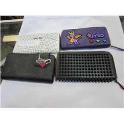 FOUR LADIES LOST PROPERTY CLUTCH PURSES CALVIN KLEIN ETC