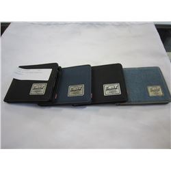 LOT OF FOUR MENS HERSCHEL WALLETS