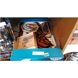 BOX OF NATIVE WOOD WARES