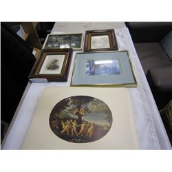 LOT OF RELIGIOUS AND OTHER ART PRINTS AND PICTURES