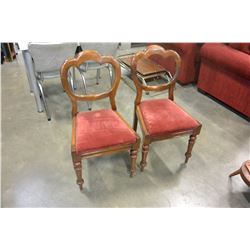 2 VINTAGE BALOON BACK CHAIRS