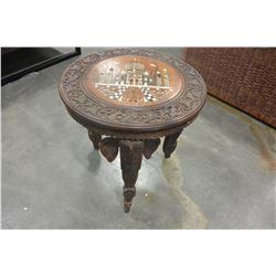 ROUND CARVED EASTERN SIDE TABLE