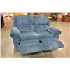 Image 2 : BLUE RECLINING LOVE SEAT