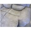 Image 3 : GREY DOUBLE RECLINING LOVESEAT AND CHAIR, VISIBLE WEAR,