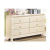 Image 1 : ASHLEY CONTEMPORARY WHITE 6 DRAWER DRESSER, FLOOR MODEL, RETAIL $899