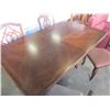 Image 2 : ASHLEY SIGNATURE DARK CHERRY FINISH DINING TABLE WITH 4 DINING CHAIRS, RETAIL $2699 FLOOR MODEL
