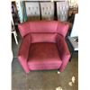 Image 1 : NEW MODERN RED FABRIC ACCENT CHAIR, RETAIL $899