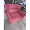 Image 2 : NEW MODERN RED FABRIC ACCENT CHAIR, RETAIL $899