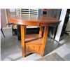 Image 2 : ROUND OAK PUB HEIGHT DINING TABLE