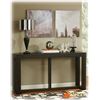 Image 1 : ASHLEY DARK FINISH SOFA TABLE, FLOOR MODEL RETAIL $679