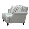 Image 2 : ASHLEY SIGNATURE CONTEMPORARY GREY AND WHITE UPHOLSTERED SOFA, LOVESEAT, AND CHAIR, FLOOR MODEL RETA