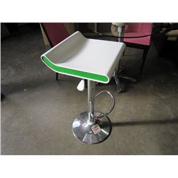 WHITE AND GREENS SIDE GAS LIFT BAR STOOL RETAIL $149