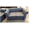 Image 3 : BRAND NEW GREY MODERN TUFTED SOFA AND LOVESEAT WITH NAILHEAD ACCENT, RETAIL $2499