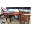 Image 1 : ASHLEY DARK FINISH EXECUTIVE DESK WITH 4 DRAWERS, FLOOR MODEL, RETAIL $ 1799