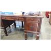 Image 2 : ASHLEY DARK FINISH EXECUTIVE DESK WITH 4 DRAWERS, FLOOR MODEL, RETAIL $ 1799