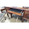 Image 3 : ASHLEY DARK FINISH EXECUTIVE DESK WITH 4 DRAWERS, FLOOR MODEL, RETAIL $ 1799