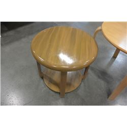 ROUND WOOD ENDTABLE