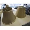 Image 2 : 2 LAMP SHADES ONE GOLD, ONE TAN