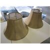 Image 2 : 2 MATCHING GOLD LAMP SHADES WITH DOT DESIGN