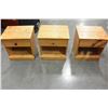 Image 1 : THREE 1 DRAWER PINE NIGHTSTANDS