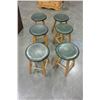 Image 1 : PINE TABLE AND 6 STOOLS