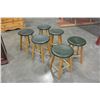 Image 2 : PINE TABLE AND 6 STOOLS