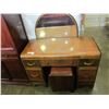 Image 2 : VINTAGE WATERFALL VANITY W/ MIRROR AND STOOL