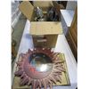 Image 1 : LOT OF WOOD WALL ART AND MIRRORS