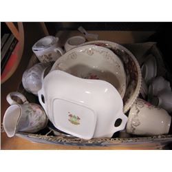 BOX OF MIX CHINA, REGENCY, ROYAL ALBERT, PARAGON ETC