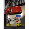 Image 3 : TRAY OF TOY CARS, BUTTONS, HARMONICA, COLLECTIBLES